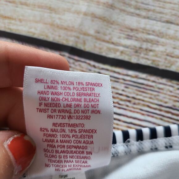 Xhilaration Navy Stripe Bikini Bottom - Picture 5 of 7